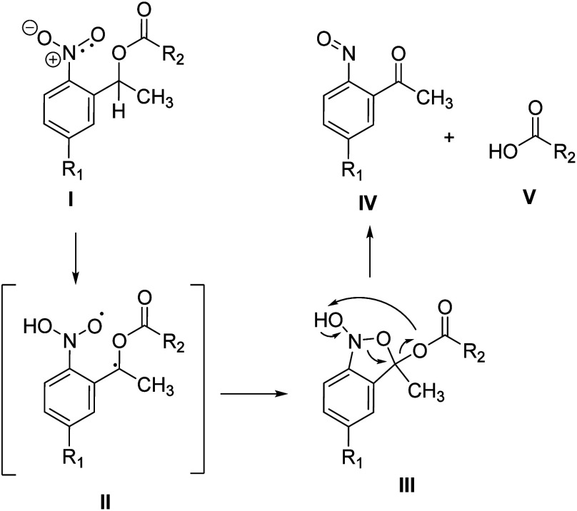 Scheme 1 aus Photolysis of ortho-Nitrobenzyl Esters: Kinetics and Substituent Effects